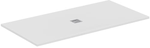 Ideal Standard - Ultra Flat S+, fyrkantigt, ultratunt duschkar i harts, med stenutseende, 100 x 100 cm, idealiskt solid, vitt