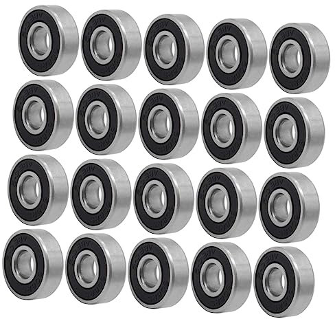 KOMBIUDA 20stücke Abec Kugellager Für Inline-skates Und Skateboards Geschlossene Lager Leise Und Wartungsfrei Für Skater Und Rollschuhfahrer Schwarz