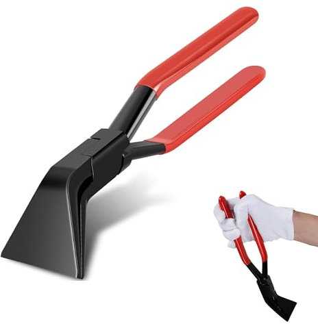 Pinza Piegatrice a 45°: Pinza per Piegare la Lamiera, Pinza Piega Lamiera, Larga 60 mm per Conciatetti, Idraulici e Lavorazione dei Metalli (rossa)