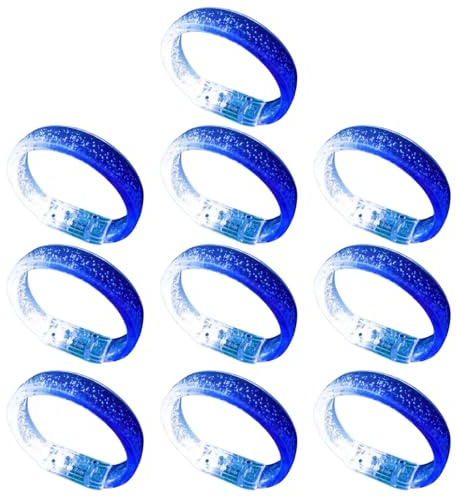 KAHDGSS 10 braccialetti luminosi a LED luminosi, accessori a LED, per un aumento dell'ambiente di festa, design confortevole, feste festival