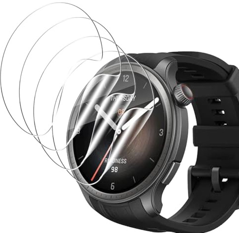 Jewloofa Protector de Pantalla Compatible con Amazfit Balance [4 Piezas], Anti-Arañazo, HD Soft TPU Protector de Pantalla antiarañazos para Amazfit Balance