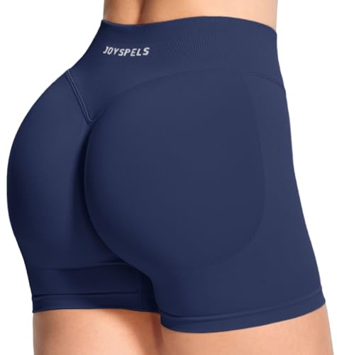 JOYSPELS Scrunch Butt Sport Gym Shorts Damen, V Förmige Bund Kurze Sporthose Damen Radlerhose High Waist Booty Shorts Po Push Up