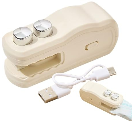 Bag Sealer Machine - Heat Sealer Machine |food Clips For Bags| Portable Rechargeable Magnetic Sealing Machines For Food Storage | Heat Sealers For Chips | Bread & Packages | Compact Kitchen