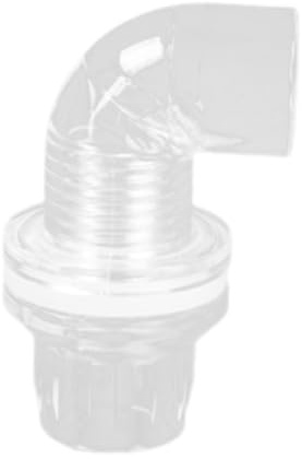 AlluraPet Aquarium-Schlauch-Adapter für Wasserrohre, 16 mm oder 20 mm, gerader Winkel, Acryl-Anschlussstück für Aquarien, Sanitärsysteme, 16 mm Ellenbogen