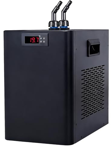 Enfriador de Agua para Acuario, 160 L, 1/10 HP, Enfriador de Agua con Bomba Sumergible, para inmersiones en frío, Sistema hidropónico, Medusas, Arrecife de Coral, camarones