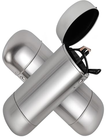YILUTONGFA Metall Brillenetui, Schmales Design, 156 x 60 x 35 mm, Stahlblech Brillenbox mit Schutzfutter, Stoßfest, Leicht, Galvanisierte Oberfläche
