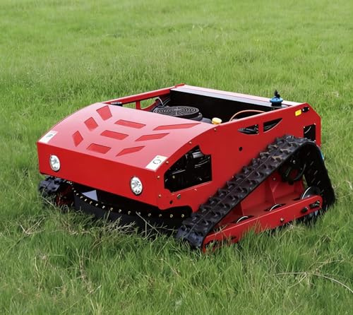 Mini cortacésped eléctrico con control remoto para uso doméstico, mini cortacésped automático sobre orugas