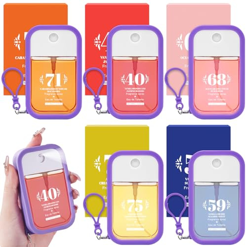 5 Stück Parfüm Bodyspray Damen Set,48ml Fruchtiges Body Mist Mit Haken | Long Lasting Fragrance Spray,Hair and Body Fragrance Mist,Parfüm Damen,Parfümspray für Tägliches,Reisen,Gift for Women