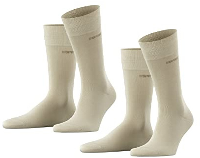 ESPRIT Basic Uni Multipack M So coton unies 2 paires, Chaussettes Homme, Beige Cream 4011, 39-42