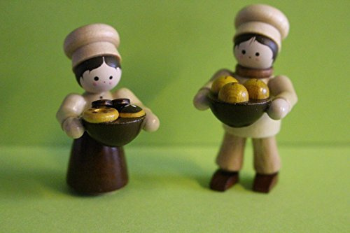 Romy Thiel Figur Kochkinder Höhe 4,5 cm Natur Neuware Original aus dem Erzgebirge