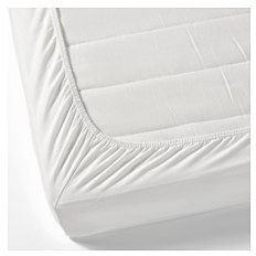Babyline Spannbettlaken, 100% Baumwolle, 2 Stück Verstellbar mit Gummi. (weiß, Miniwiege 70 x 50)