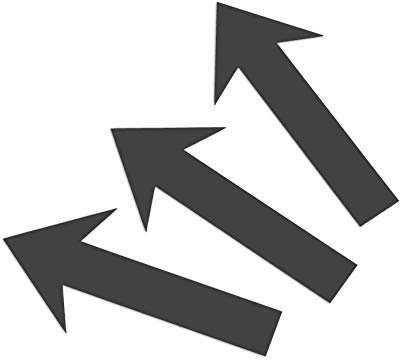 Magnetpfeile Grau 12 x 2 cm, beschreibbar, 3er- Pack Foto Magnetfolie Pfeile Memoboard magnetisch KFZ Gutachten Hinweispfeil