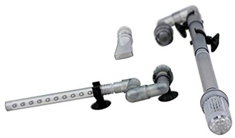 LOVIVER Aquarium Filter Einlauf Auslauf Set, S-Grau