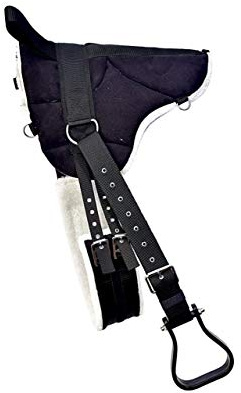 Azhan Equipride Antirutsch Rückenpolster mit Gurt und Steigbügel erhältlich in 4 Farben (Schwarz, Pony)