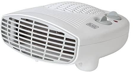 BLACK+DECKER BXSH37005GB Fan Heater, 2 Heat Settings, 1 Fan Setting, Adjustable Thermostat, 2KW, White