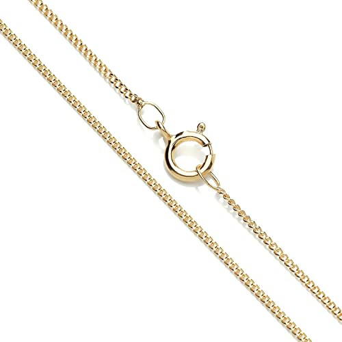 Old English Jewellers 9ct Yellow Gold Curb Pendant Chain 16 18 20 - Choice of Length