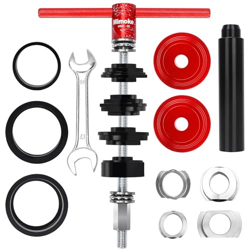 Mimoke Fahrrad Unterseite Kit zum Installieren und Entfernen der Halterung Professionelles Werkzeug für Innenlager BB86 BB30 BB91 BB92 PF30 (Rot)