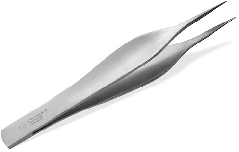 Otto Herder Manicure Splitterpinzette 9,3cm mit feiner Spitze, medizinische Pinzette mit Mikroverzahnung, chirurgische Spitzpinzette aus Instrumentenstahl, medizinische Qualität