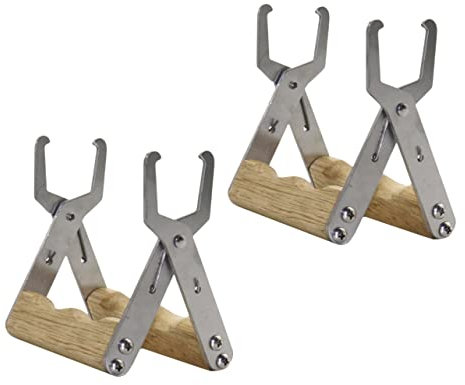 YARNOW 2stücke Beekeeping Frame Grip Aus Edelstahl Mit Holzgriff Langlebig Präzise Rahmenheber Für Effizientes Bienenstock-Management Sicherer Schutz Vor Bienenstichen Imkerwerkzeug Für a
