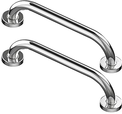 Howdah 2 Pezzi Maniglia Doccia per Anziani e Disabili - Maniglione Bagno in Acciaio Inox Cromato 30 CM - per Vasca da Bagno e Doccia