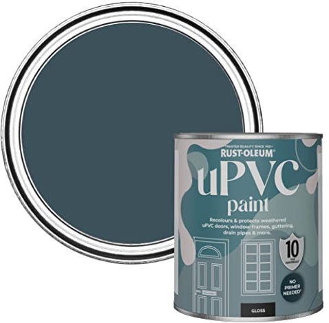 Rust-Oleum Blue uPVC Door and Window Paint In Gloss Finish - Evening Blue 750ml