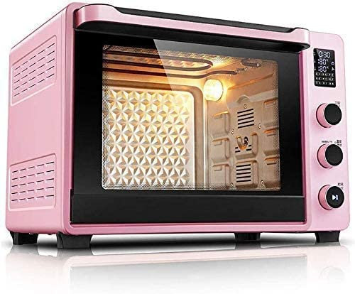 CAZARU Horno multifunción, Mini Horno eléctrico con Placa calefactora, Horno doméstico para Hornear Pasteles, Horno Tostador de encimera de convección automática de 40 l, Pantalla LED