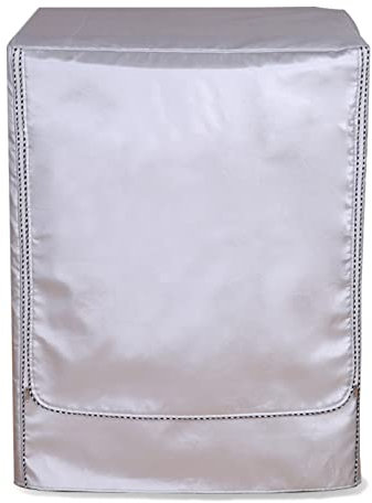 Housse de protection pour machine à laver, étanche à la poussière, à chargement frontal, pour machine à laver, fermeture éclair Silver Edge (XL : 58-65 x 60 x 85 cm)
