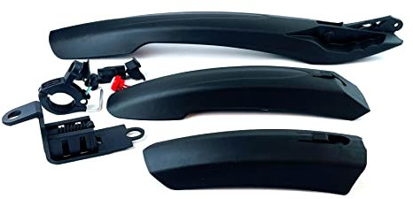 MAXXONI 3 x Teiliges EXTRA BREIT Schutzbleche Spritzschutz Kotflügel Schmutzfänger Schutzblech für Fahrrad