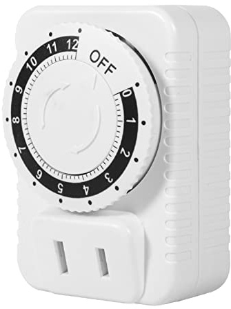 Salida de Temporizador para Tomas Eléctricas 12 Horas Tiempo Mecánico Eléctrico Interruptor de Enchufe de Pared Temporizador de Cuenta Regresiva Digital Enchufe Temporizador de Luz Exterior Caliente (
