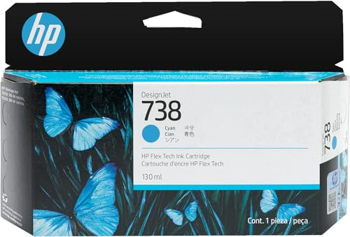 HP 738 130-ml Cyan DesignJet ink cartridge 1 pc(s) Original Standard Yield
