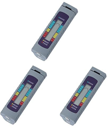 OSALADI 3pièces Testeur De Batterie Numérique Compact Vérificateur De Capacité Pour Piles Aa Aaa Outil De Mesure Avec Écran Lcd Et Indicateur