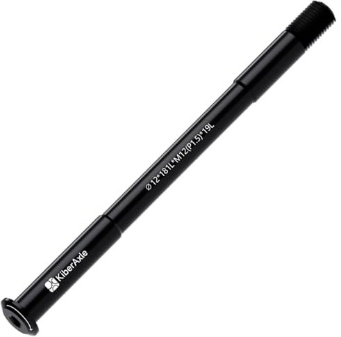 KiberAxle 12 mm Steckachsen für Fahrradgabeln und Hinterradstoß, Naben Adapterachse, Gewindesteigung 1,5 mm / Länge 181 mm