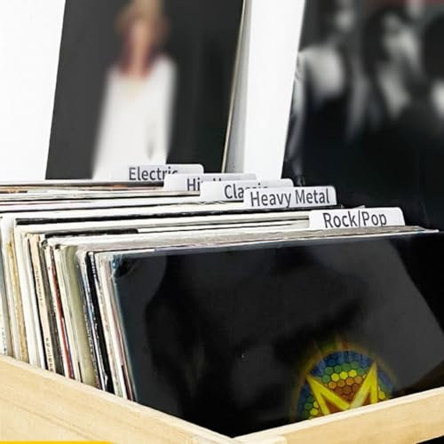 SMZhomeone Divisore per dischi in vinile, 5 pezzi, classificazione alfabeto, schede di indice, divisori per CD, carte dell'alfabeto, CD, CD, per scaffale di dischi in vinile