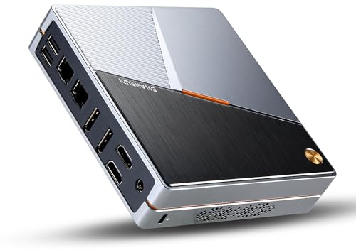 Sharevdi Mini PC Intel N100 (fino a 3,4 GHz) 4C/4T Mini Desktop PC 16G DDR5 500 GB SSD, Triple Display 4K UHD HD/Wi-Fi6/BT5.2/RJ45/WOL/Auto Power On (Intel N100)