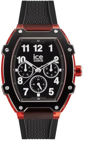 ICE-WATCH - Ice boliday Black Red - Reloj Negro para Hombre con Correa de Silicona - 023316 (Medium)