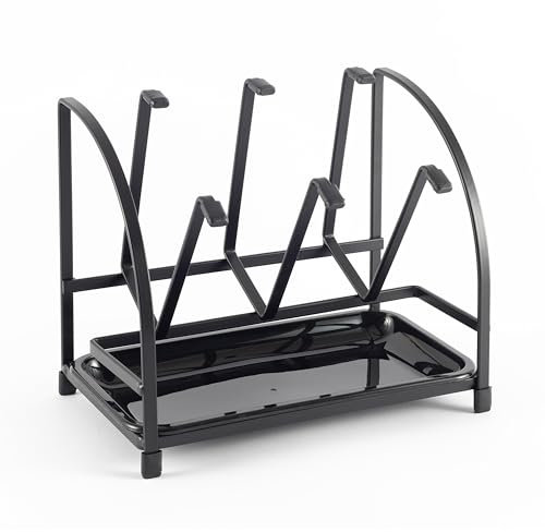 Hanseküche Flaschenhalter – Universelles Abtropfgestell für Flaschen, Trink- und Babyflaschen – Metall-Trockenständer in Schwarz (Flaschenhalter)