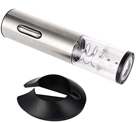 QTANZIQI Apri del Vino Elettrico, apribottiglie di Vino, Kit di Apertura del Vino Ricaricabile in Acciaio Inossidabile con taglierina, 2 PCS