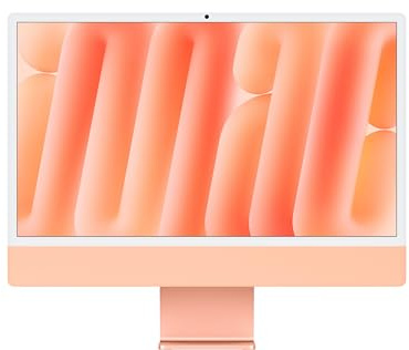 Apple iMac 2024, Puce M4 avec CPU 8 cœurs, GPU 8 cœurs (24-pouces, 16 Go de RAM, 256Go SSD Stockage) Orange (Reconditionné)