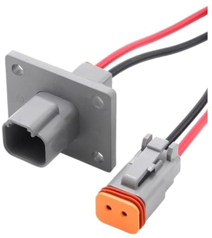 LIUSHENGJIE DT04-2P-L012 Connettori maschio femmina a 2 pin spina per cablaggio fisso impermeabile (2p maschio femmina, 10S)