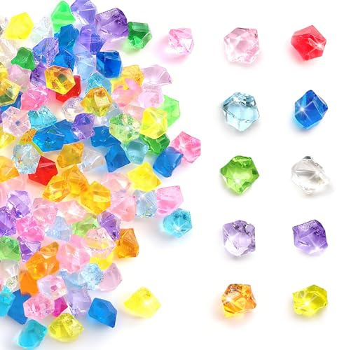 500 Stück Edelsteine Acryl Kristalle Diamanten Glitzersteine Bunt Glassteine für Hochzeiten,Tischdekorationen,Kunsthandwerke Deko