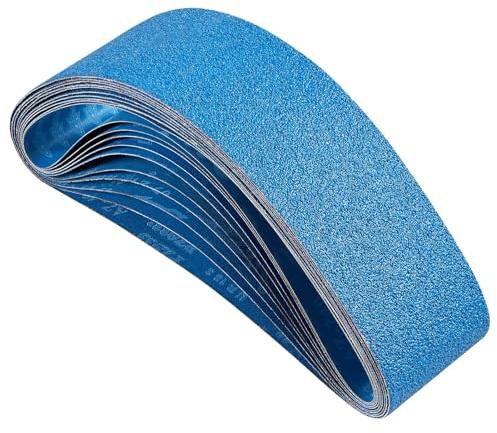 VEVOR Sliptejp 100 x 915 mm, slipbandssats, korn 40, 60, 80, 120, 240, 10 st blandade slipband av zirkon för bandslipmaskin, metallpolering