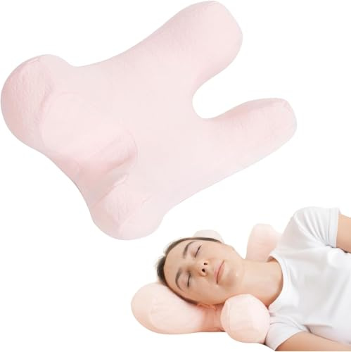 Blublu Park Oreiller anti-rides, coussin de beauté, pour dormir sur le côté, en duvet, doux pour la peau, anti-rides pour le sommeil, anti-rides pour les yeux, anti-rides pour le visage, soutien de la