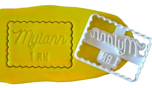 Emporte-pièce Personnalisé Petit Beurre – Moule à Biscuit avec Prénom & Âge – Idée Gourmande Anniversaire & Baptême