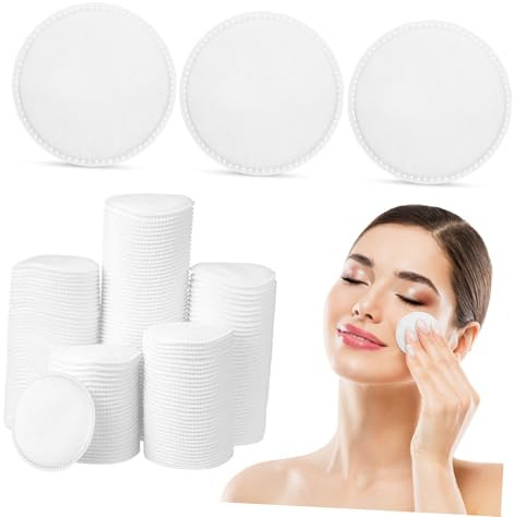 Healeved 200 Stück Wattepads aus Baumwolle 3-Lagig Rund für Make Up Entferner und Gesichtsreinigung Sanfte Hautpflege