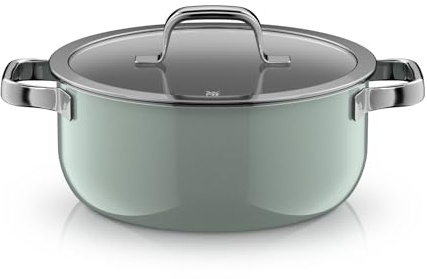 WMF Fusiontec Mineral Pro, Bratentopf mit Deckel 24 cm, langlebiges, kratzfestes Material, Topf Induktion, für alle Herdarten geeignet, Made in Germany, Eucalyptus Haze, 0519785290