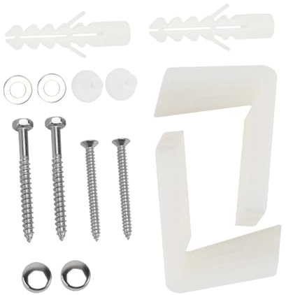 Hemobllo Fissaggio per Wc Pavimento in Resistente Bianco Kit per Bagno con Bulloni Pratici e Flessibili Accessori di Montaggio per Sedile Wc