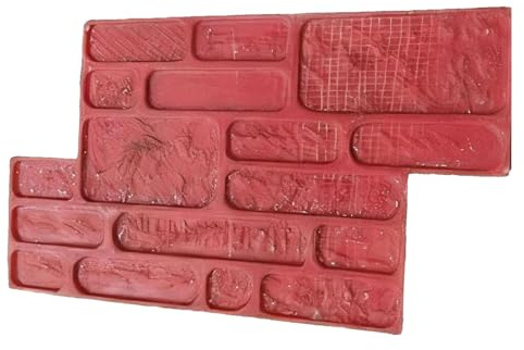 Estera De Estructura De Hormigón,Molde De Silicona Con Diseñotextura De Pared De Ladrillo,Sello De Cemento Para Hormigón,moldes De Hormigón Jardín,60 * 35CM(A)