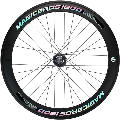 CUCKQUIC 700C Fixie-Fahrrad-Laufradsatz aus Aluminiumlegierung, Singlespeed-Rennrad, Vorder- und Hinterrad 100/120 mm, V-Brake, 32 Loch, Höhe 40/60 mm Front,60mm