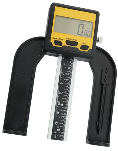 Misuratore di profondità digitale LCD professionale in lega di alluminio per uso multifunzionale in edilizia e lavoro meccanico strumento di misurazione