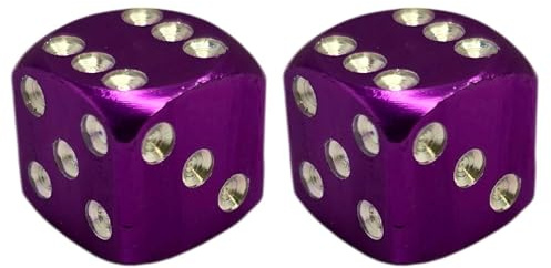 cyclingcolors 2x Cappucci delle valvole cappuccio tappi valvola forma di dado in alluminio Schrader per pneumatici bici moto auto auto quad monopattino, viola
